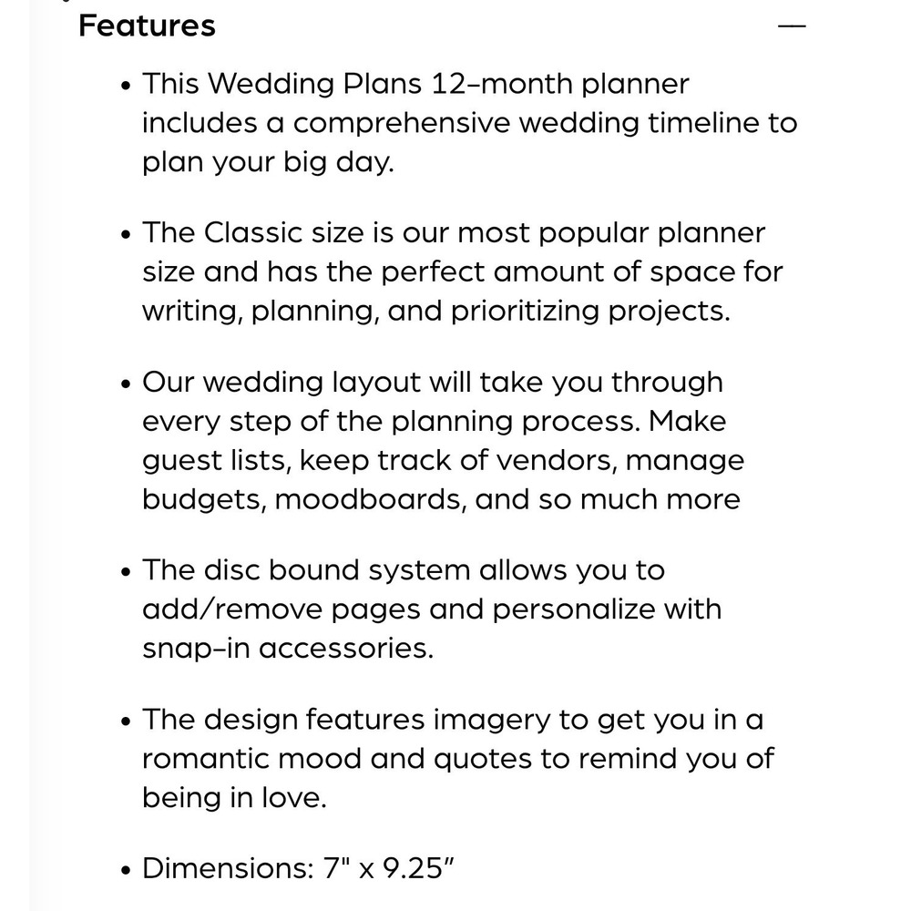 The Happy Planner Wedding‎ Plans Undated Classic Wedding Organizer Multicolor - Picture 5 of 5